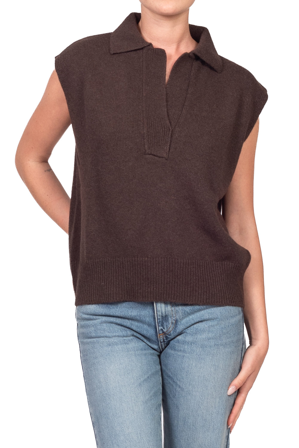 Vicolo - Gilet in maglia con colletto Art. 7AC7022