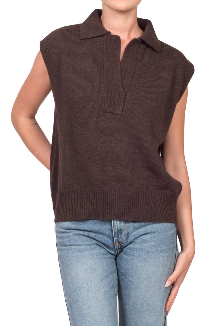 Vicolo - Gilet in maglia con colletto Art. 7AC7022