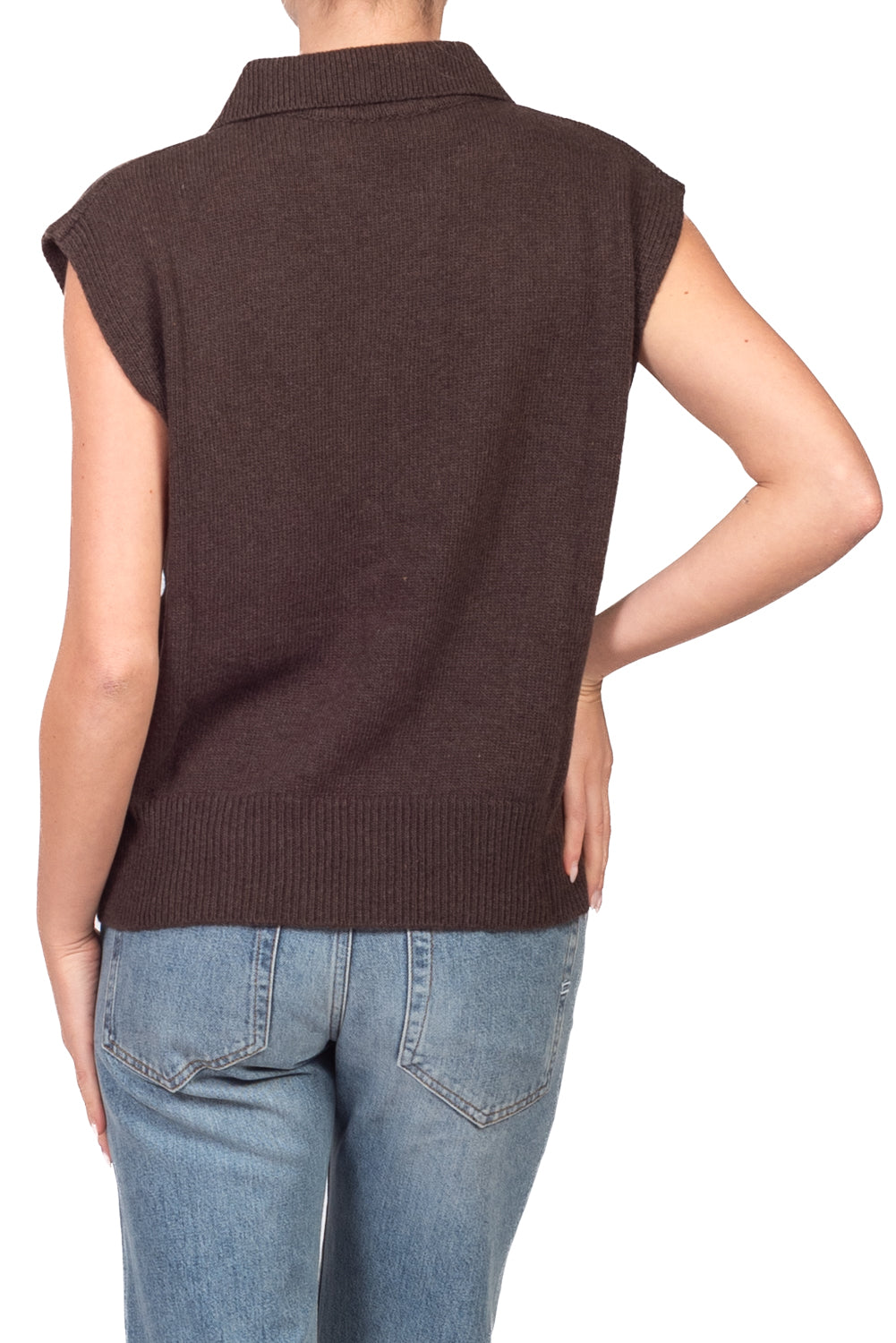 Vicolo - Gilet in maglia con colletto Art. 7AC7022