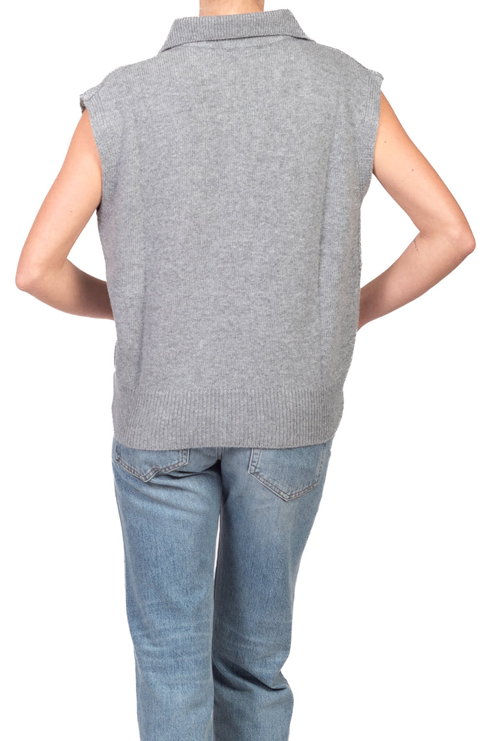 Vicolo - Gilet in maglia con colletto Art. 7AC7022