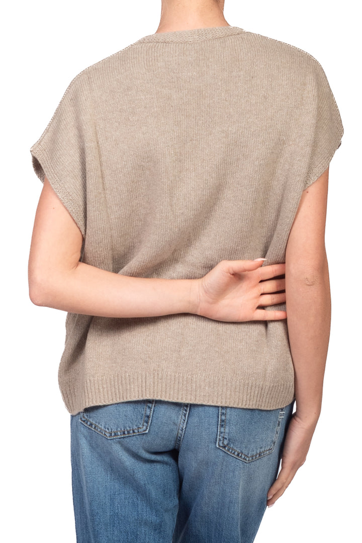 Tensione In - Gilet in maglia con bottoni Art. D82449AI26