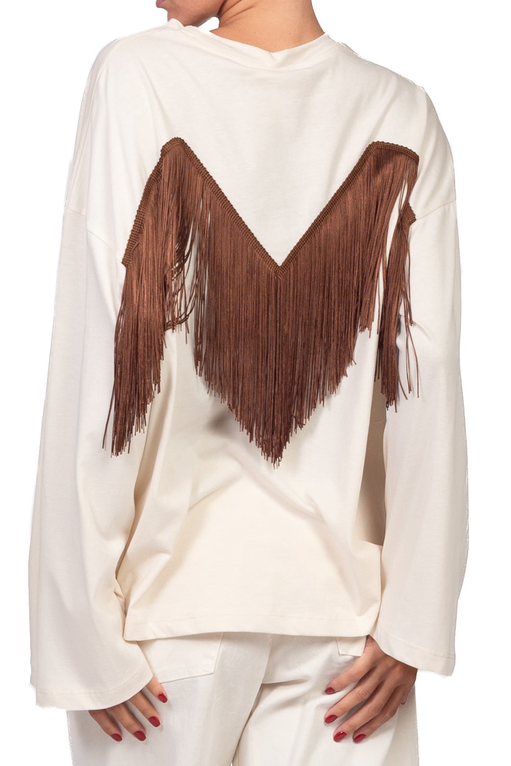Tensione In - T-shirt con frange Art. 27M6300