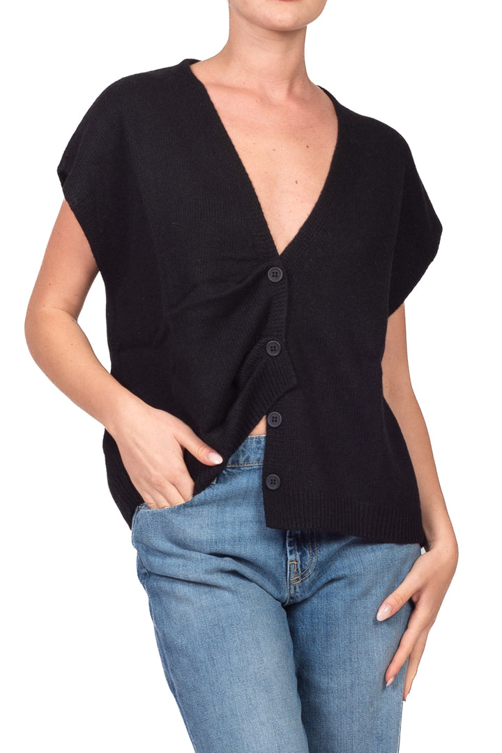 Tensione In - Gilet in maglia con bottoni Art. D82449AI26