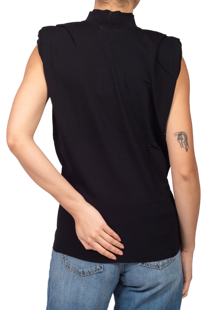 Vicolo - Gilet in maglia mezzo collo con spalline Art. 2AC2098