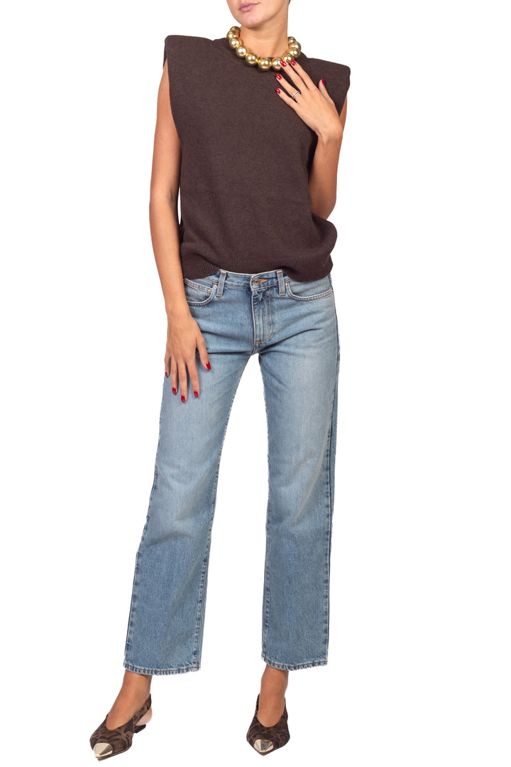 Tensione In - Gilet in maglia con spalline Art. D80088AI26