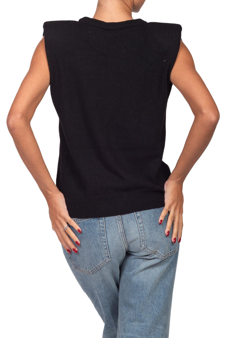 Tensione In - Gilet in maglia con spalline Art. D80088AI26