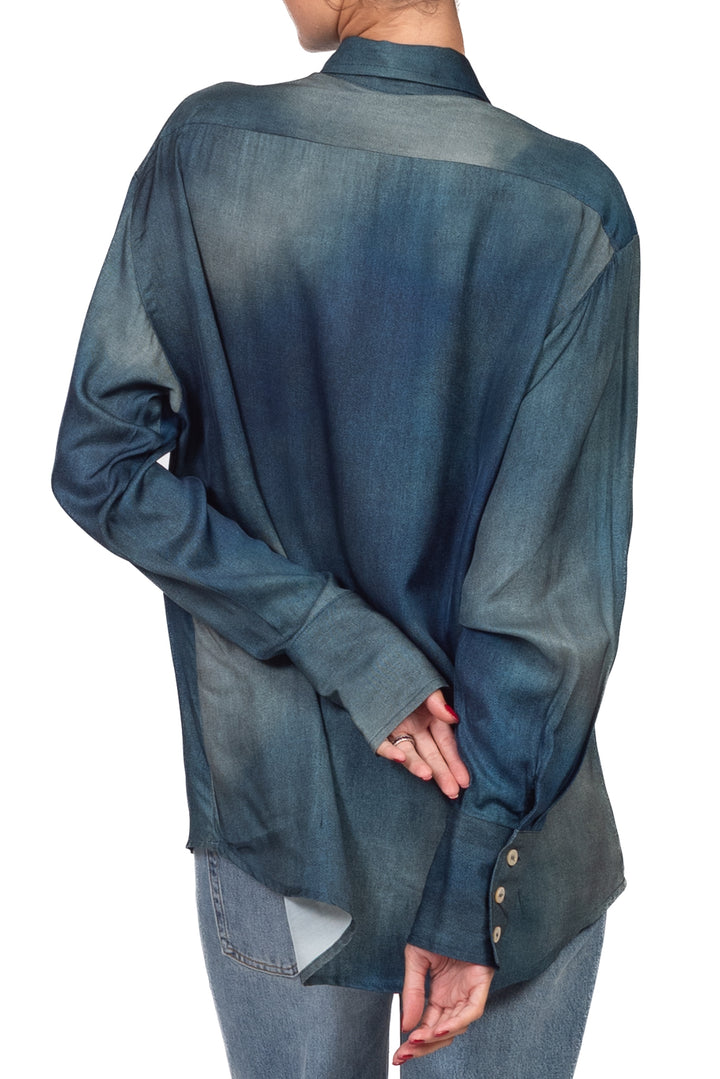 Tensione In - Camicia sfumata effetto denim Art. 40579