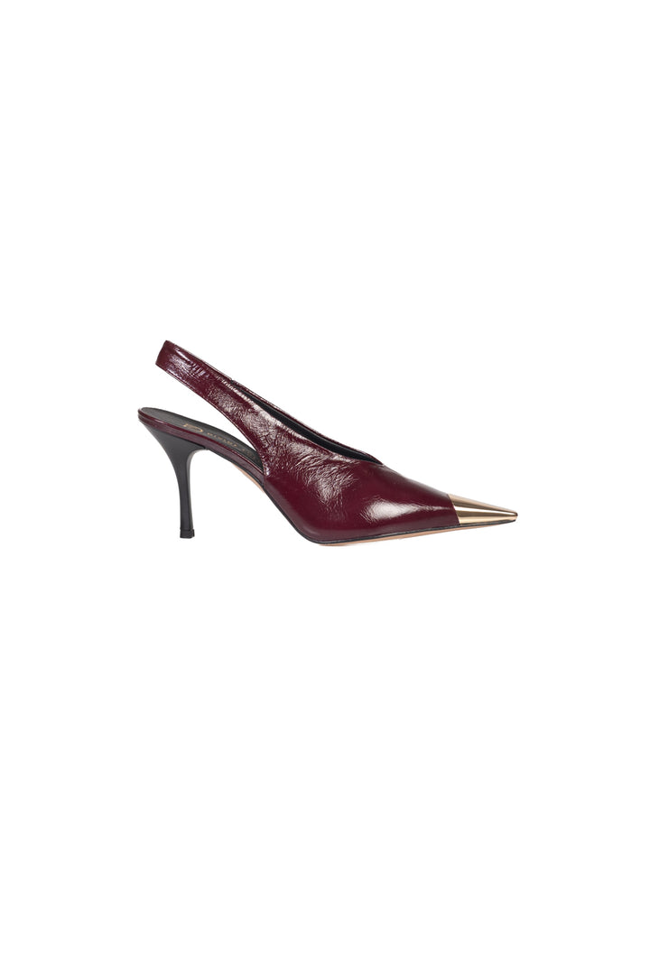 Divine Follie - Slingback vernice punta metallica Art. POL04