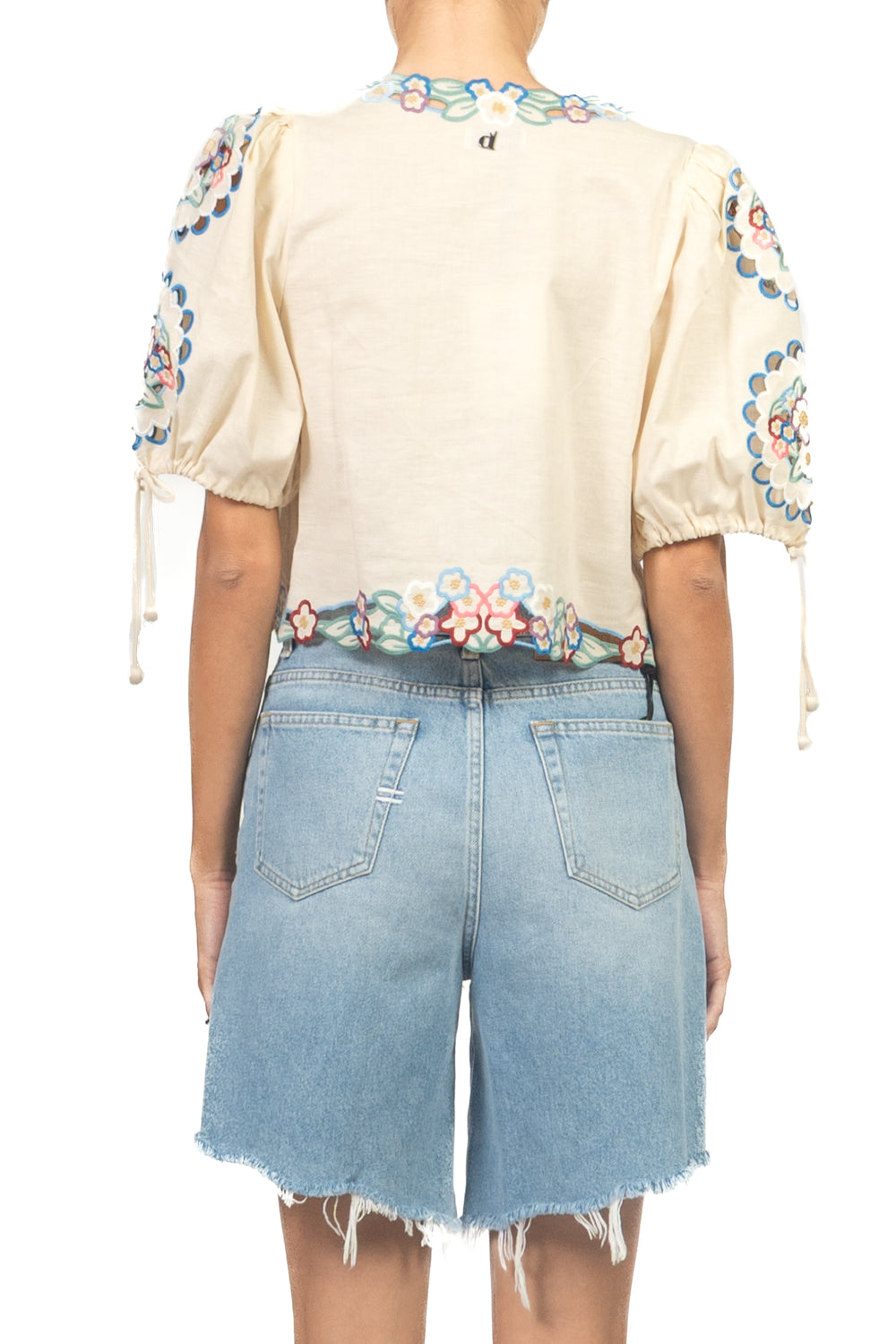 Dixie - Top ricamato chiusura lacci Art. C698A155X