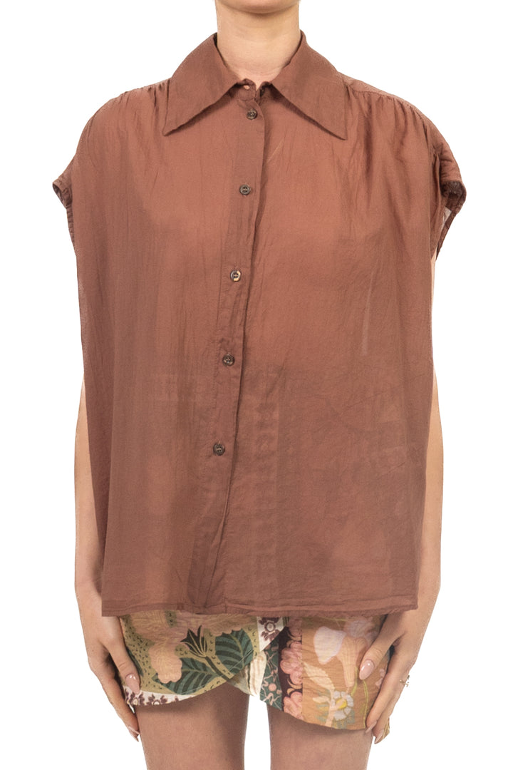 Tensione In - Camicia in mussola smanicata Art. PE260347
