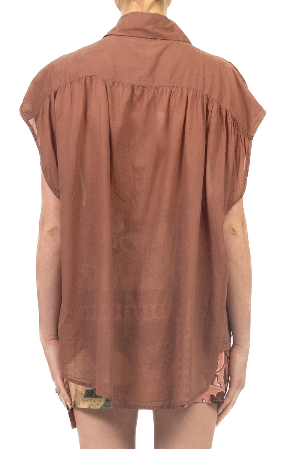 Tensione In - Camicia in mussola smanicata Art. PE260347
