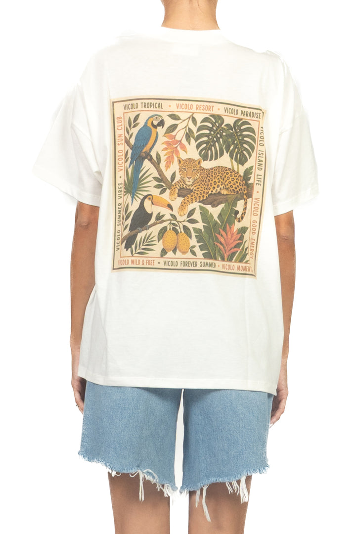 Vicolo - T-Shirt jungle ghepardo Art. RAB1062
