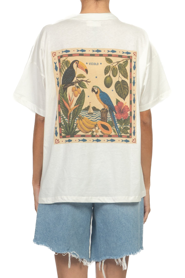 Vicolo - T-Shirt jungle tucano  Art. RAB1060