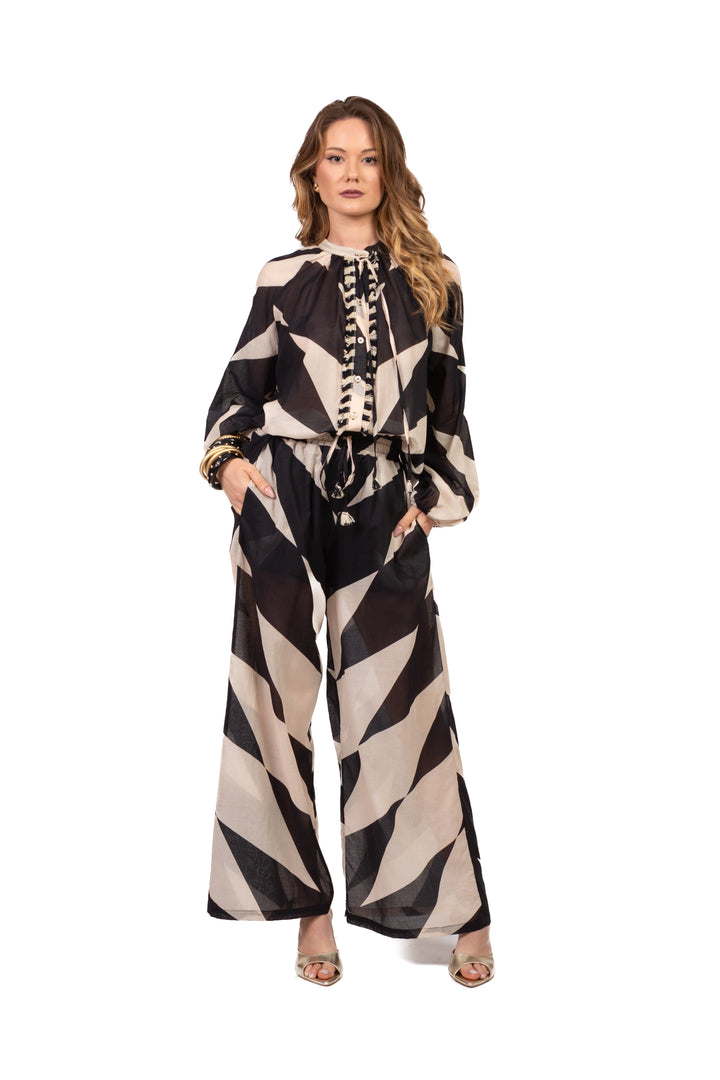 Tensione In - Pantalone fantasia etnica Art. 39662