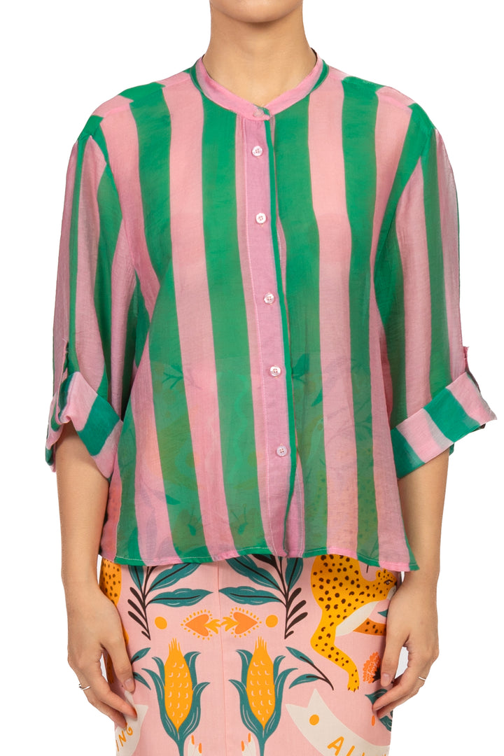 Have One - Camicia rigata collo coreano Art. CVS-Q422