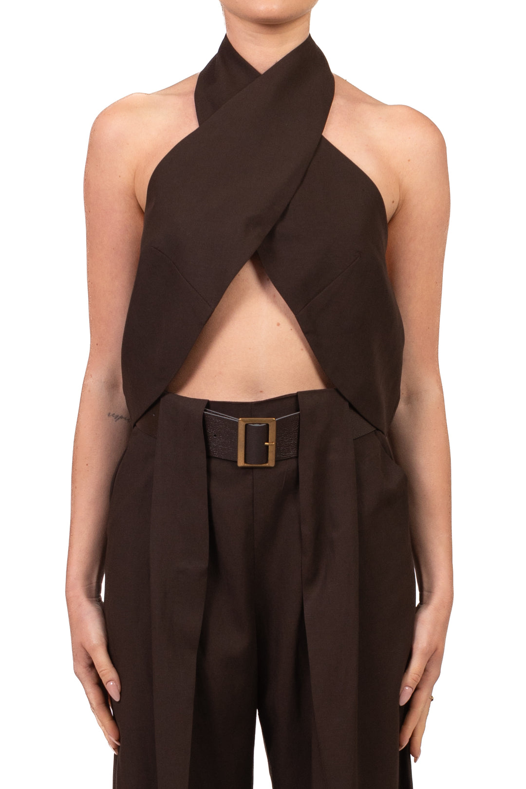 Dixie - Completo top incrociato con pantalone palazzo Art. R845A117/P845A283