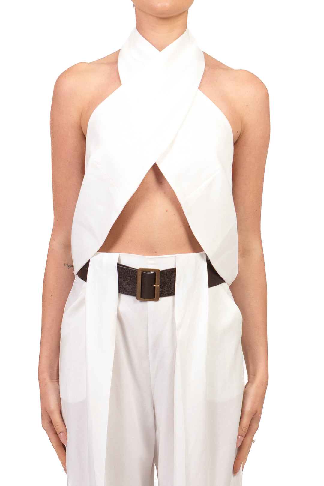 Dixie - Completo top incrociato con pantalone palazzo Art. R845A117/P845A283