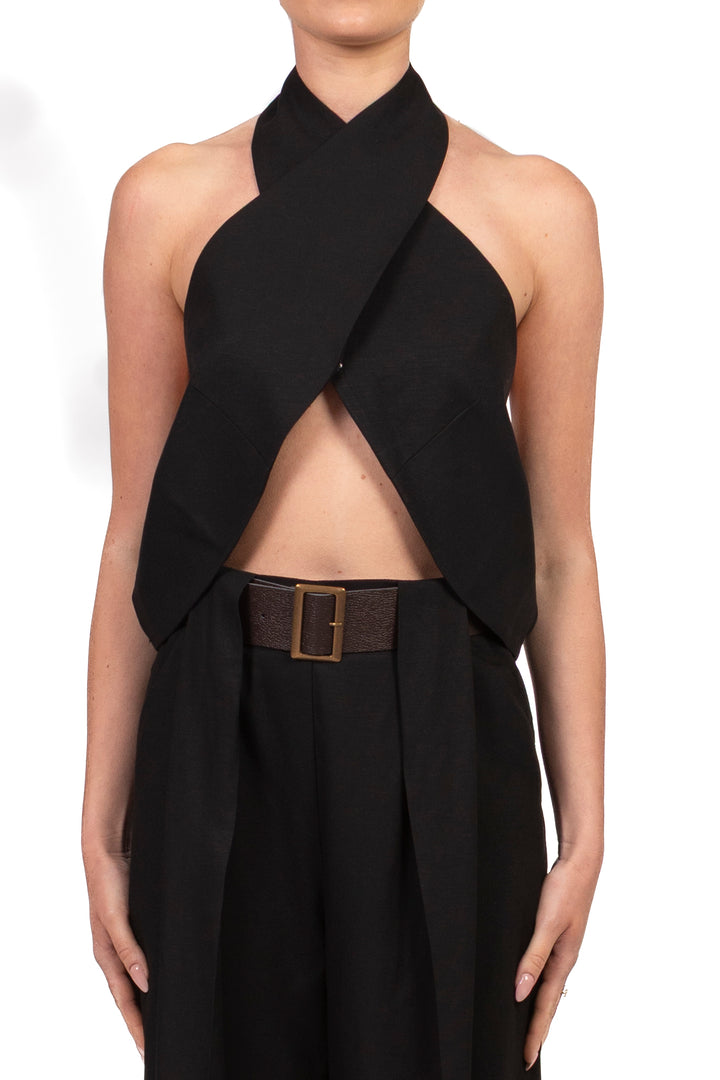 Dixie - Completo top incrociato con pantalone palazzo Art. R845A117/P845A283