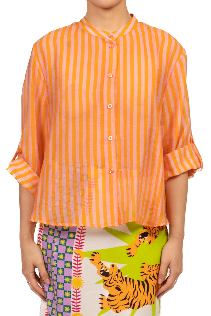 Have One - Camicia rigata collo coreano Art. CVS-Q423