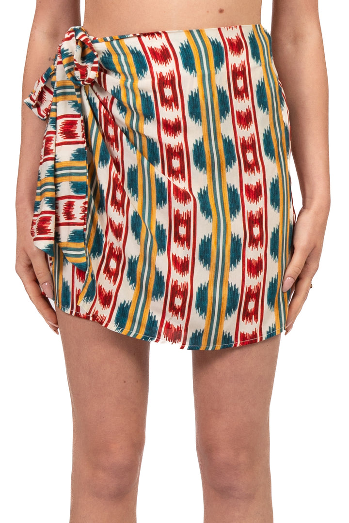 Vicolo - Completo camicia rigata  e gonna mini pareo Art. TAB3019