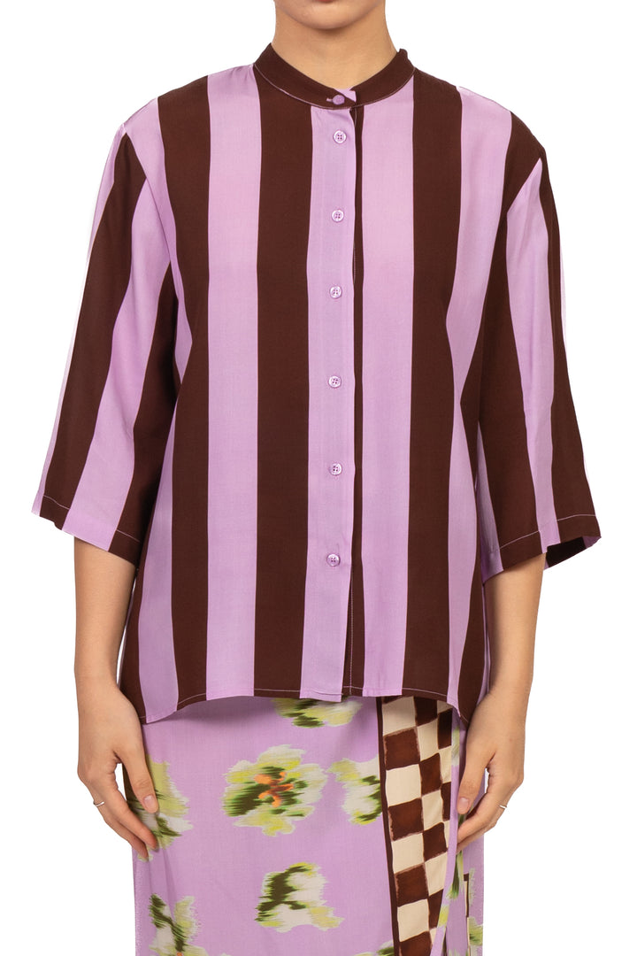 Dixie - Camicia rigata manica 3/4 Art. CFRN1ZA