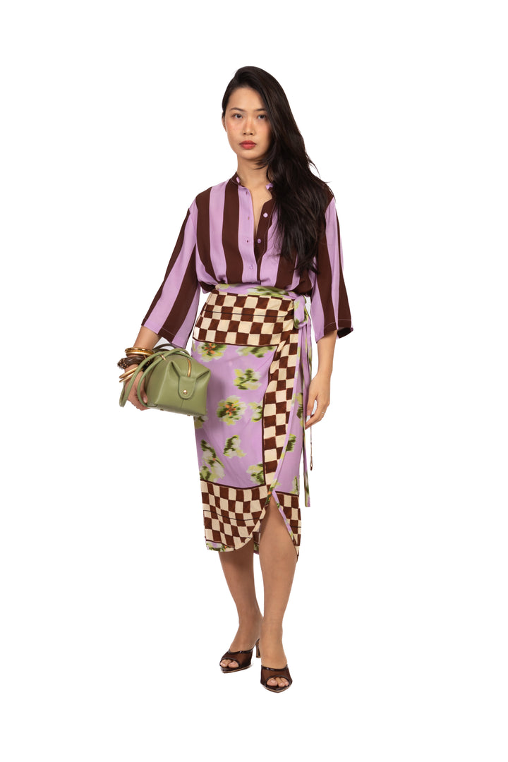 Dixie - Camicia rigata manica 3/4 Art. CFRN1ZA