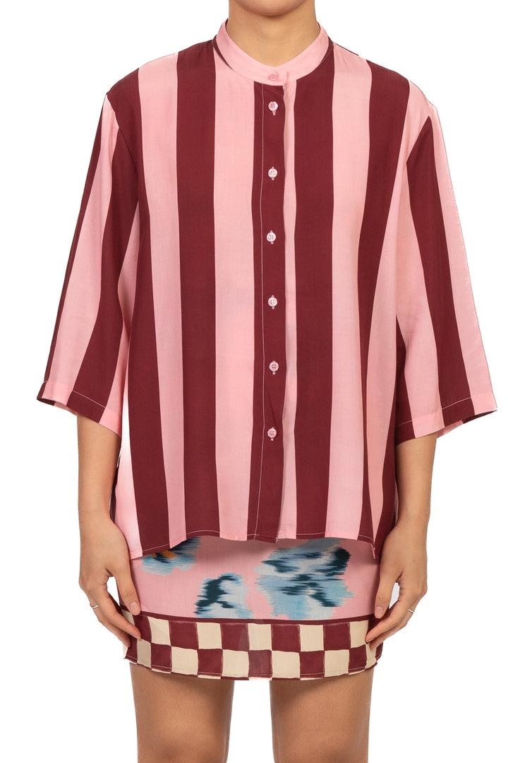 Dixie - Camicia rigata manica 3/4 Art. CFRN1ZA