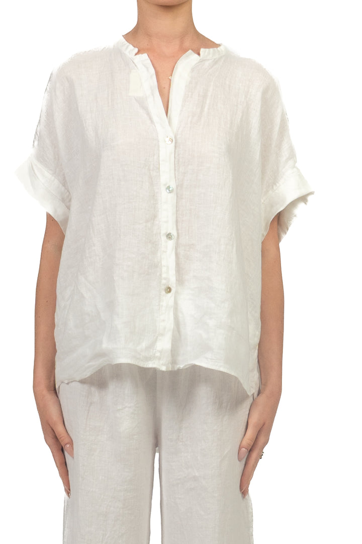Tensione In - Camicia in lino manica corta Art. S26CK00