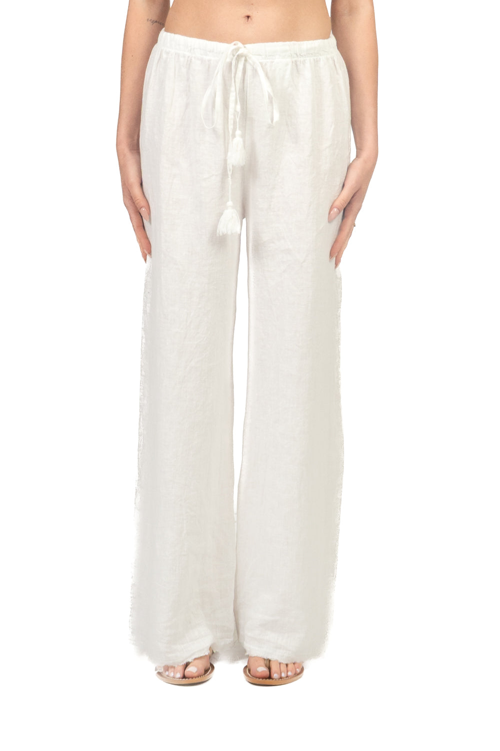 Tensione In - Pantalone in lino sfrangiato Art. S26PL22