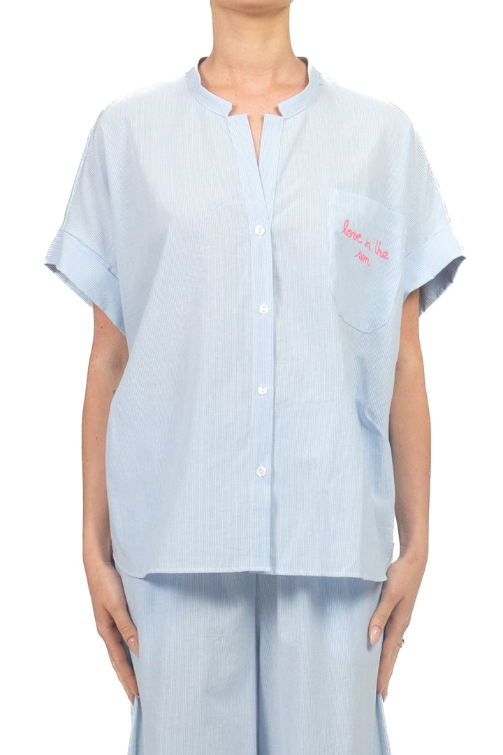 Tensione In - Camicia millerighe taschino ricamato Art. S26CK24