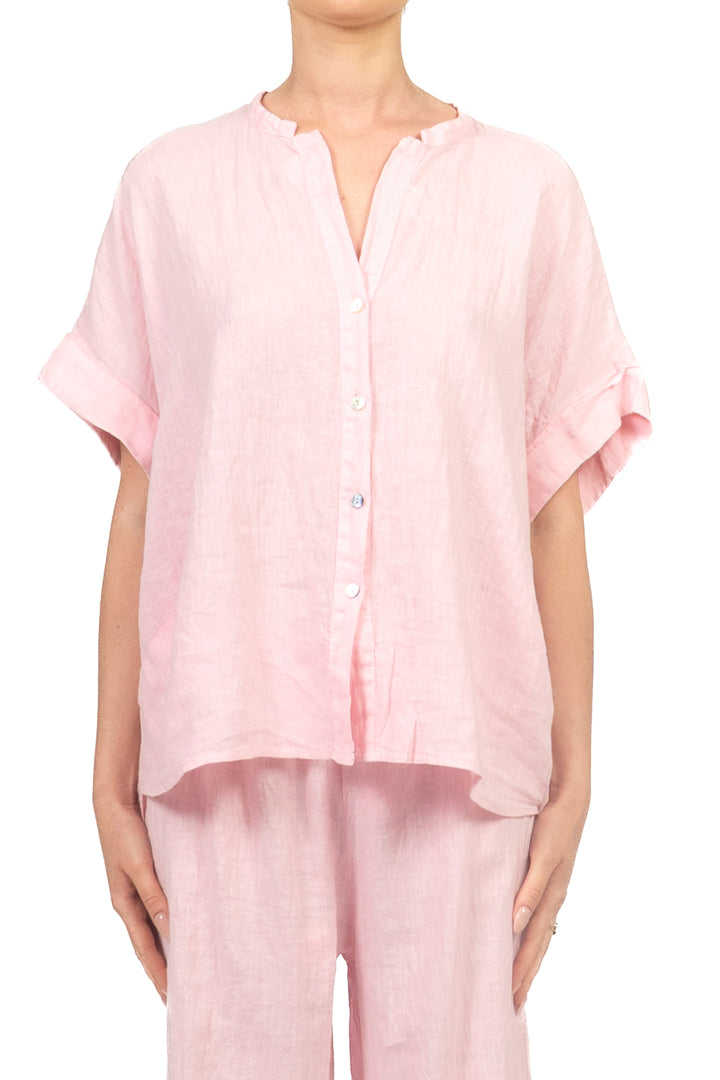 Tensione In - Camicia in lino manica corta Art. S26CK00