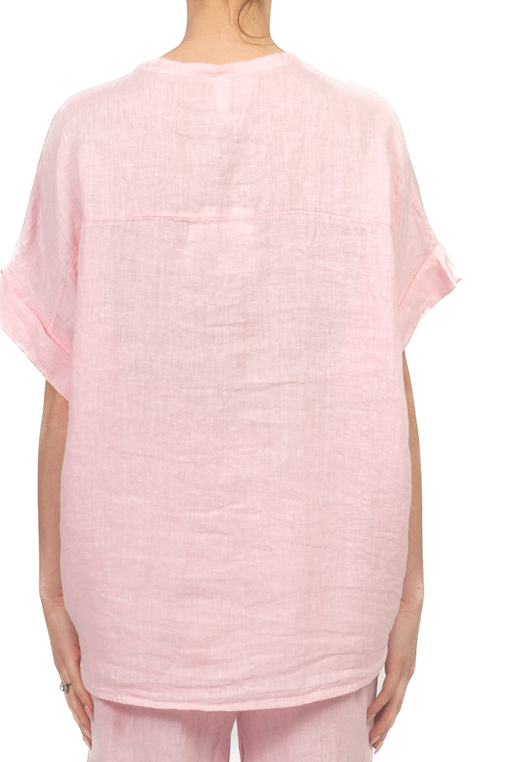 Tensione In - Camicia in lino manica corta Art. S26CK00