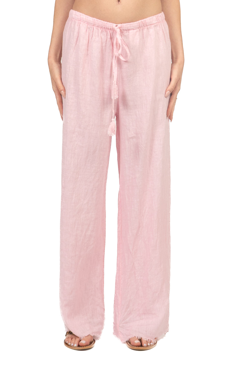 Tensione In - Pantalone in lino sfrangiato Art. S26PL22