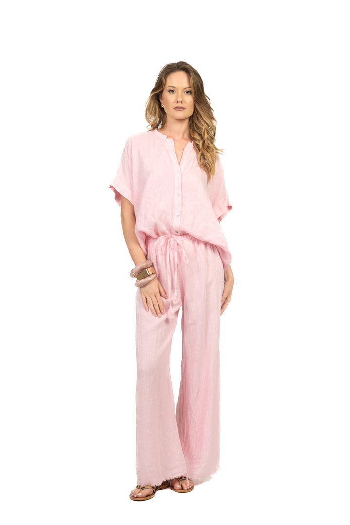 Tensione In - Camicia in lino manica corta Art. S26CK00