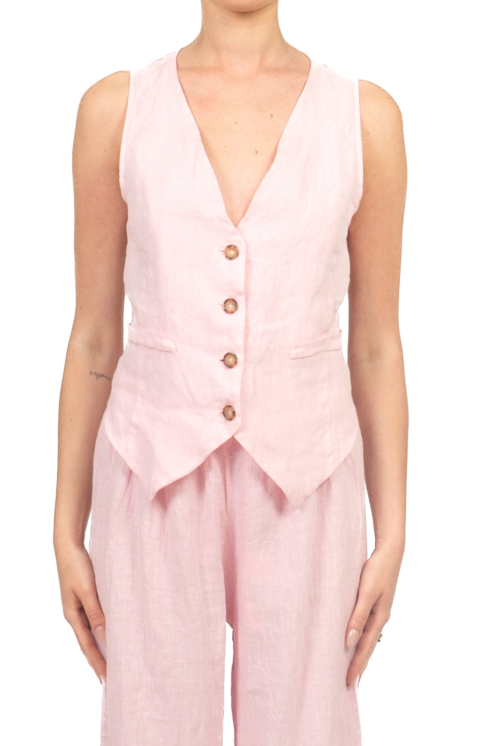 Tensione In - Gilet in lino  Art. S26JJ00