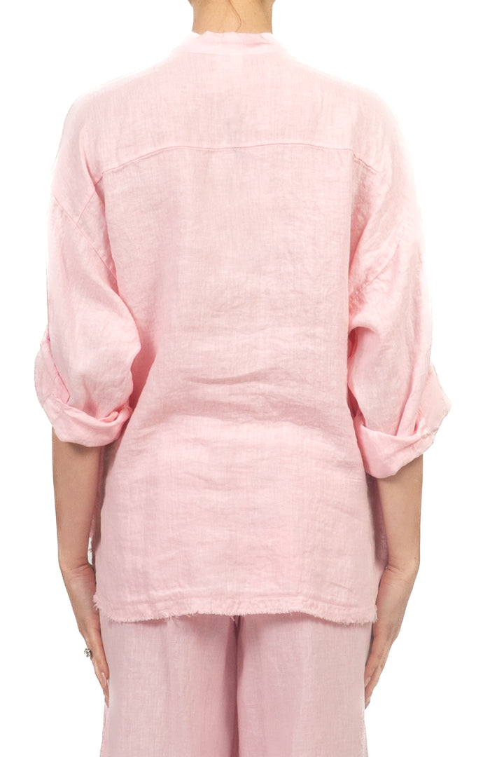 Tensione In - Camicia in lino sfrangiata Art. S26CD54