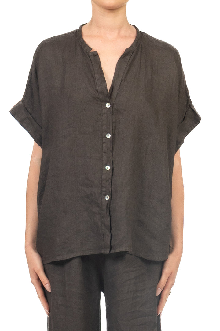 Tensione In - Camicia in lino manica corta Art. S26CK00