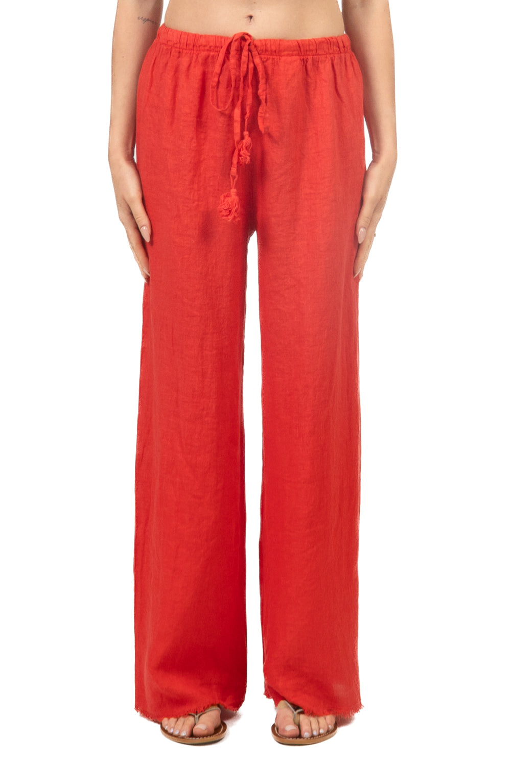 Tensione In - Pantalone in lino sfrangiato Art. S26PL22