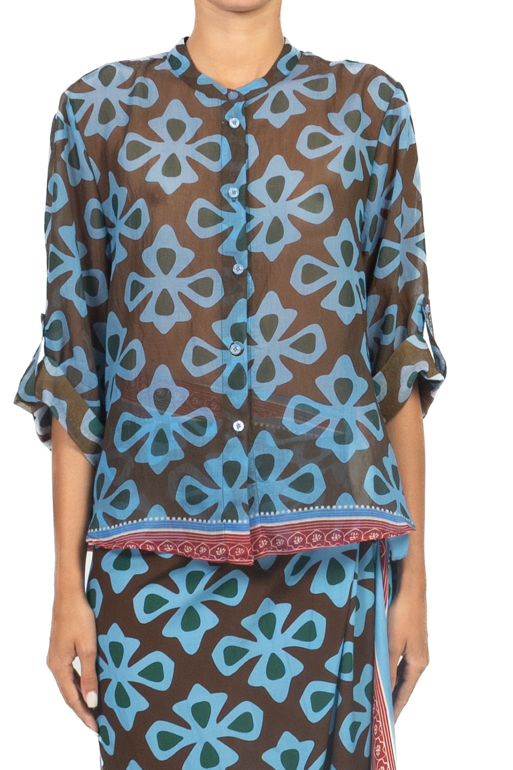 Have One - Camicia fantasia collo coreano Art. CVS-Q450