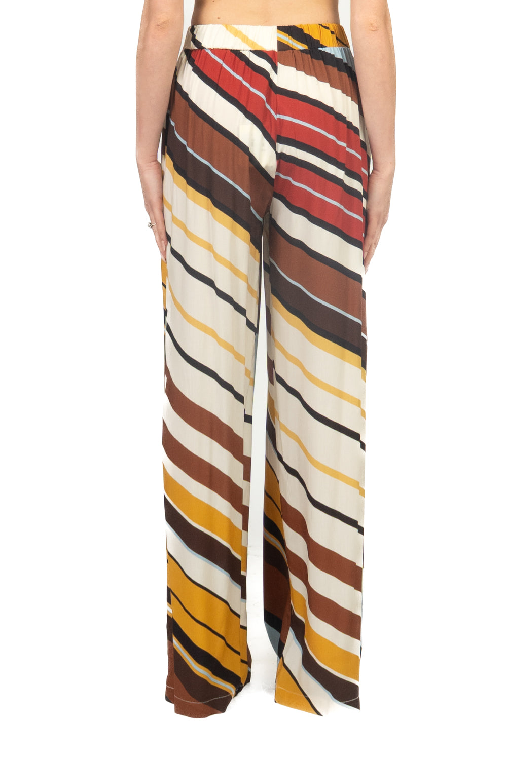 Vicolo - Pantalone palazzo riga asimmetrica Art. TAB2969