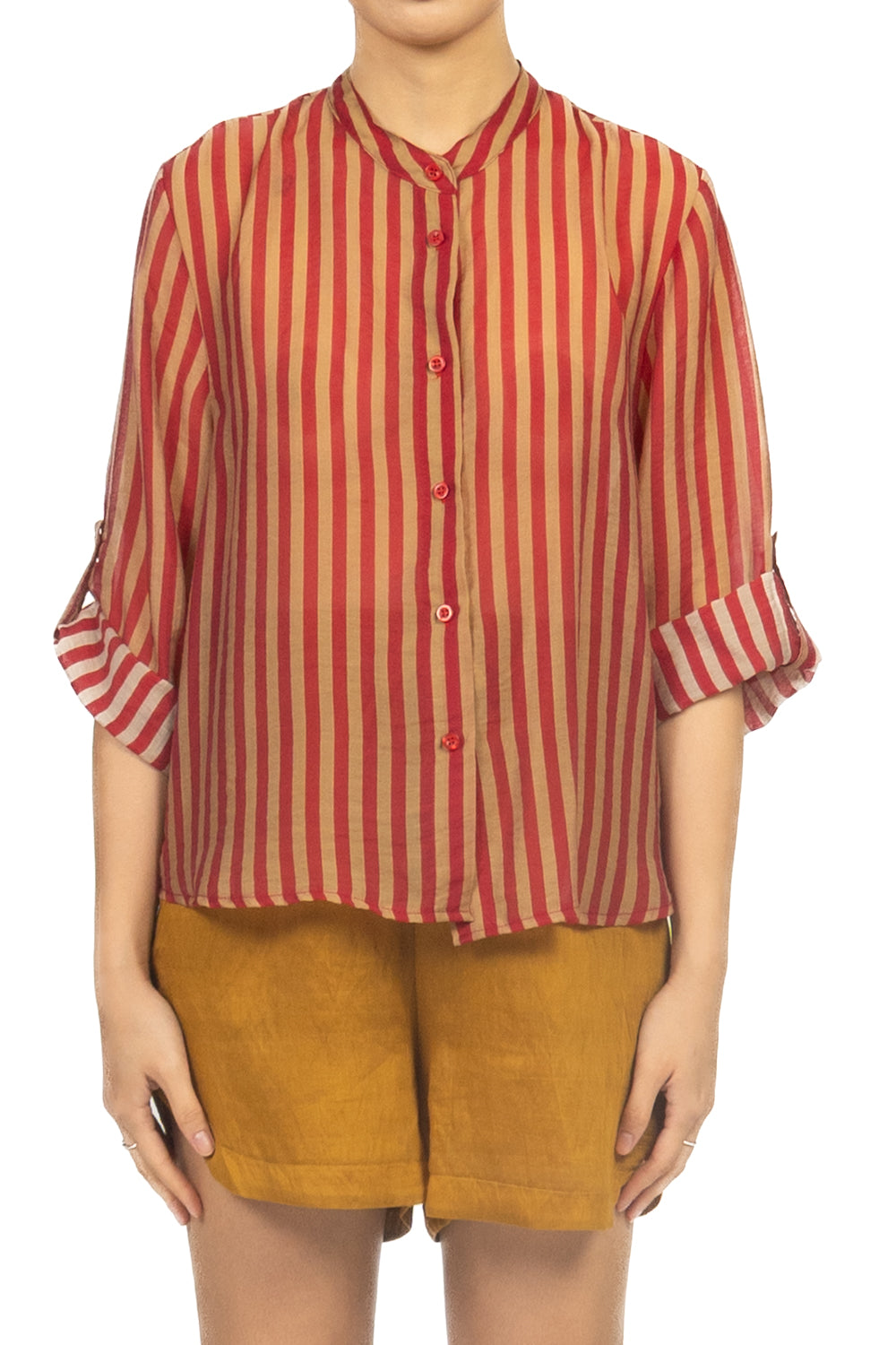 Have One - Camicia rigata collo coreano Art. CVS-Q423