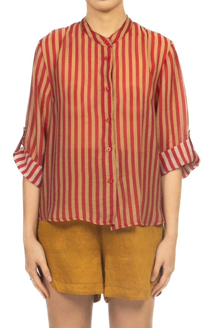 Have One - Camicia rigata collo coreano Art. CVS-Q423