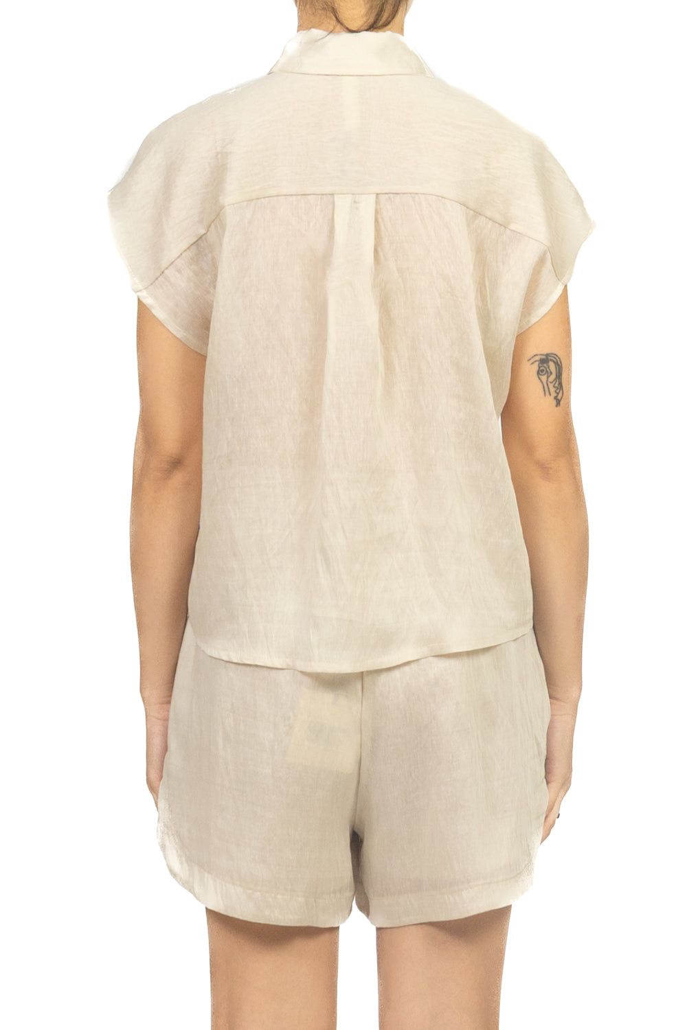Tensione In - Camicia smanicata misto lino Art. C50583AT