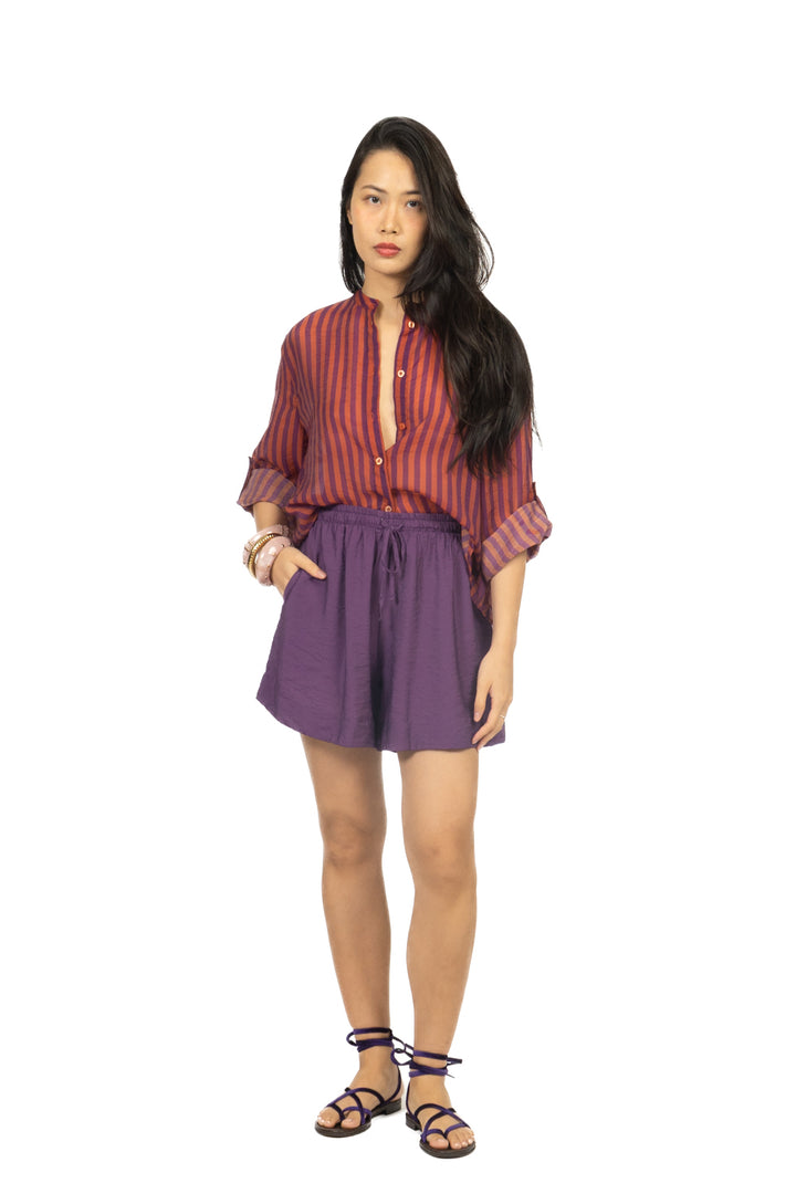 Have One - Camicia rigata collo coreano Art. CVS-Q423