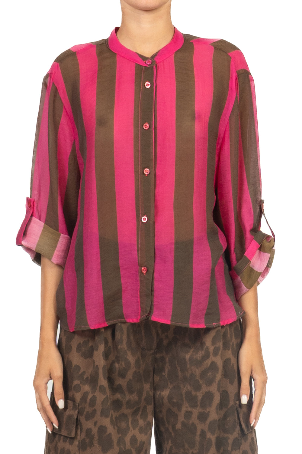 Have One - Camicia rigata collo coreano Art. CVS-Q422