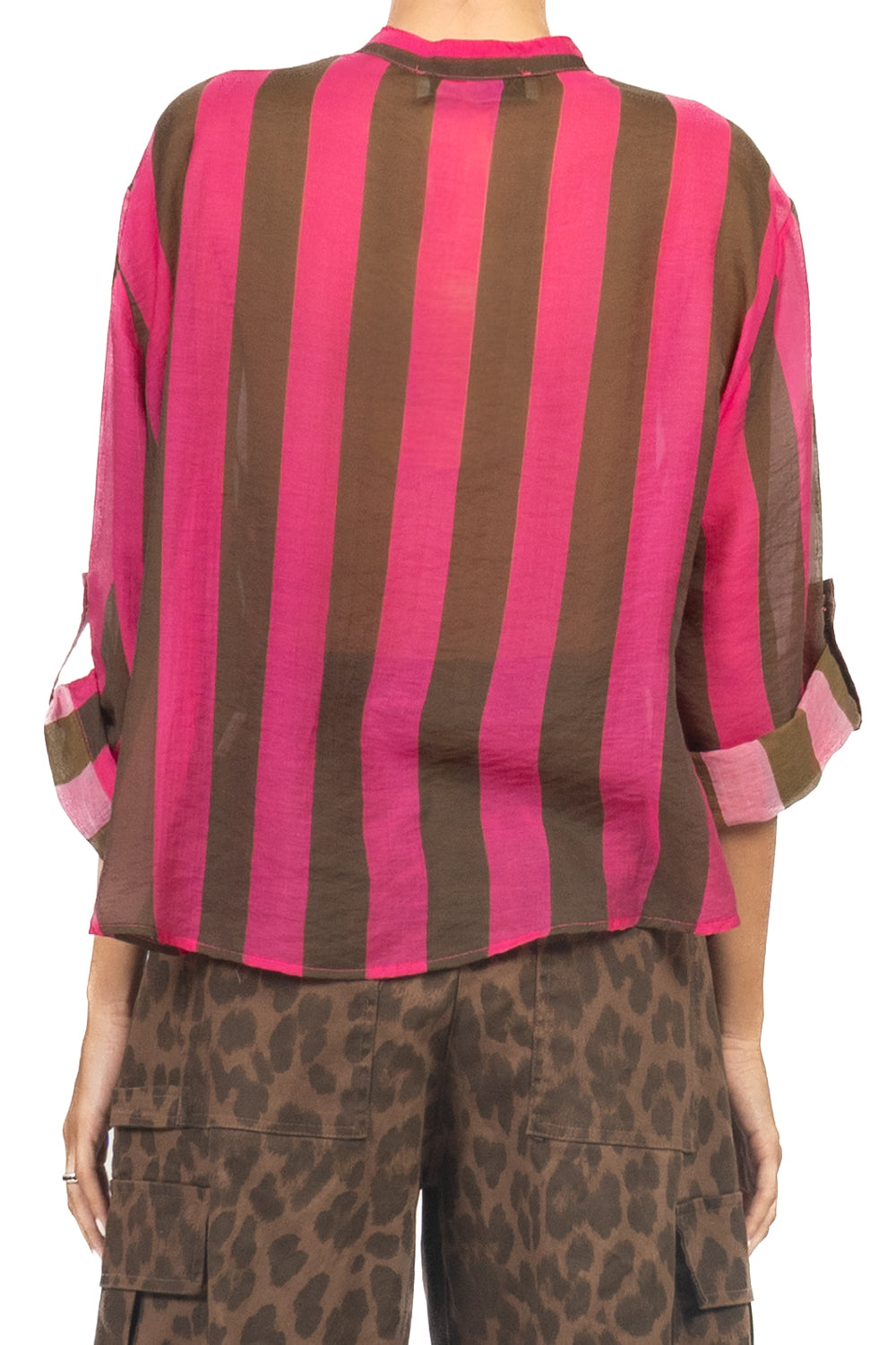 Have One - Camicia rigata collo coreano Art. CVS-Q422