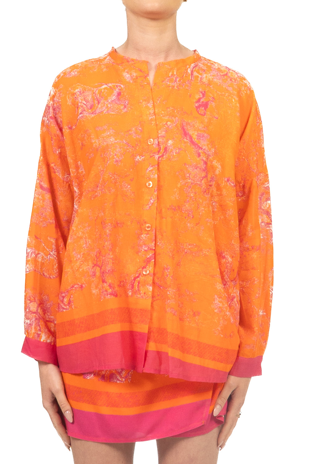 Tensione In - Camicia in mussola fantasia toile de jouy Art. PE260387