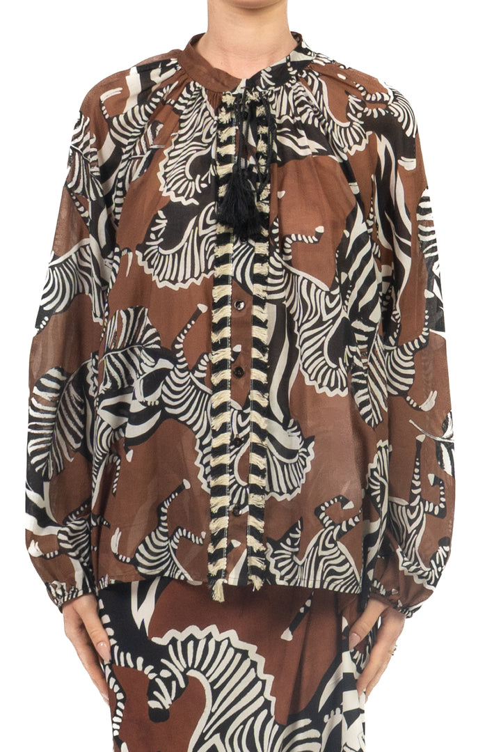 Tensione In - Camicia fantasia zebra Art. 39683
