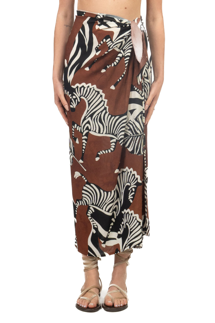 Tensione In - Gonna lunga pareo zebra Art. 39682