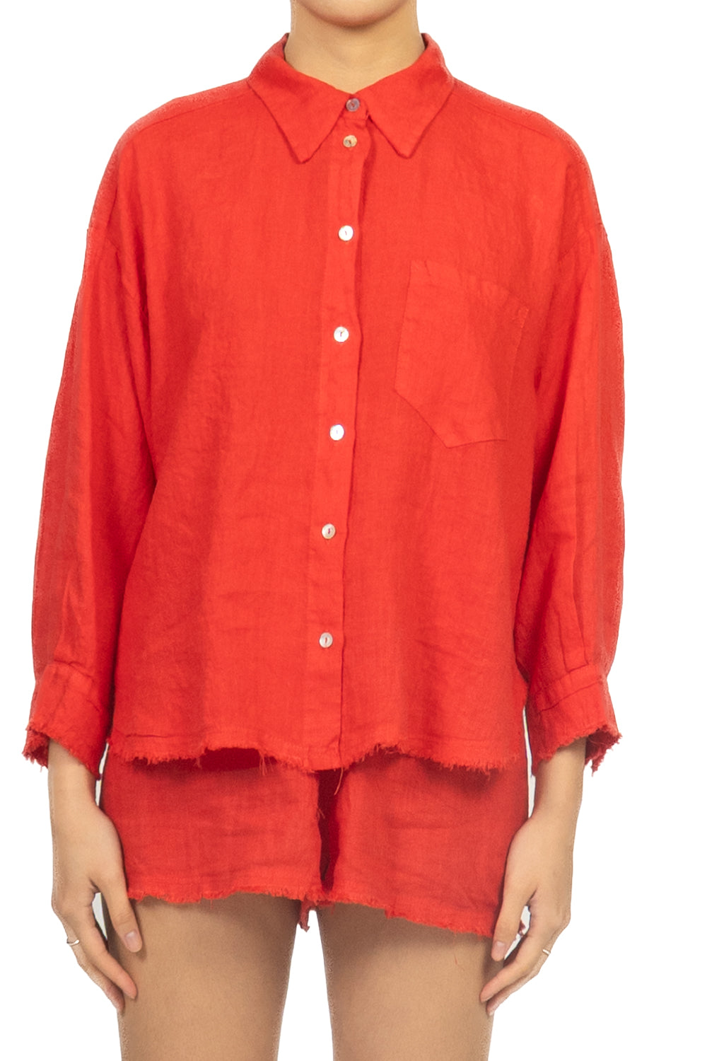 Tensione In - Completo camicia e shorts in lino Art. S26XJ95